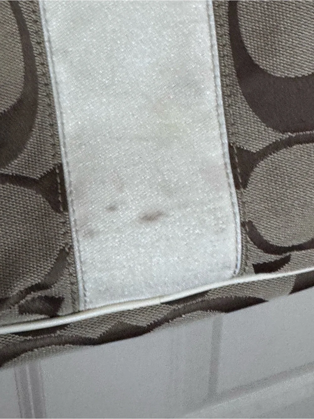 Coach Signature Canvas Tote in Khaki and Chalk